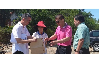 儋州市自然资源和规划局王俊刚一行到修造船公司调研