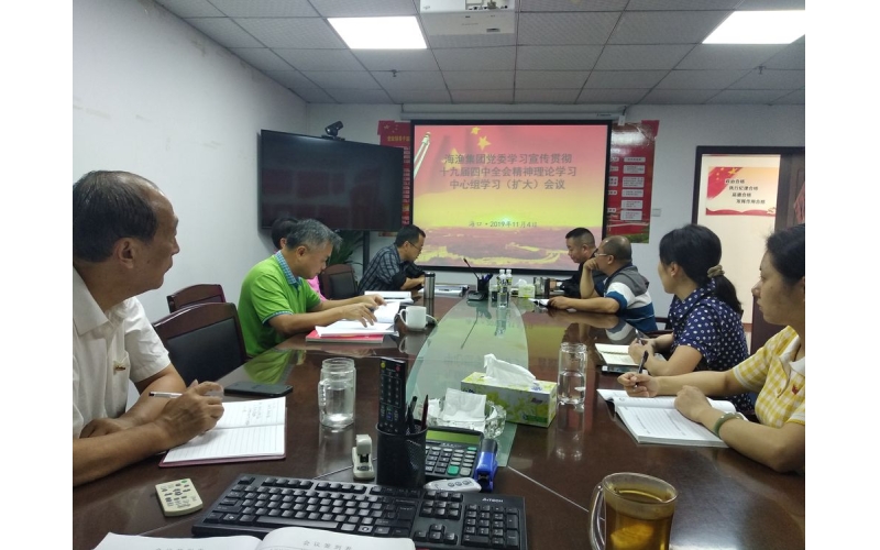 集团党委学习传达党的十九届四中全会精神
