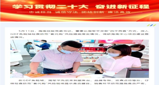 周军平以&ldquo;四不两直&rdquo;方式调研GDF免税城和海南中心项目