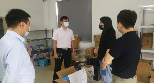 海南金控到智宇科技检查部署防疫工作